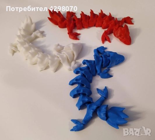 Движещ се гущер, 3Д Принтиран 3D Print, 1 бр. - Flexy Fidget Lizard