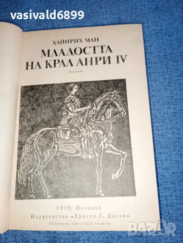 Хайнрих Ман - Младостта на крал Анри четвърти , снимка 1 - Художествена литература - 47391225