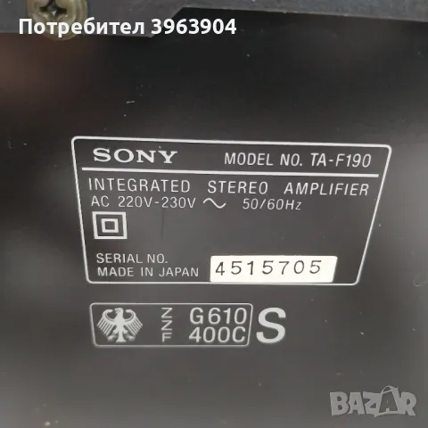 НАЙ ДОБРАТА ОФЕРТА Усилвател Sony TA-F190, снимка 9 - Ресийвъри, усилватели, смесителни пултове - 48559898