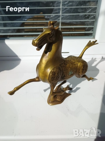 Бронзов кон-94, снимка 3 - Антикварни и старинни предмети - 53768275
