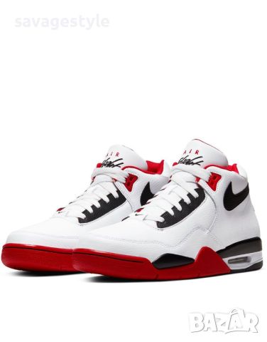 Мъжки кецове NIKE Flight Legacy Shoes White/Red, снимка 3 - Кецове - 45982058