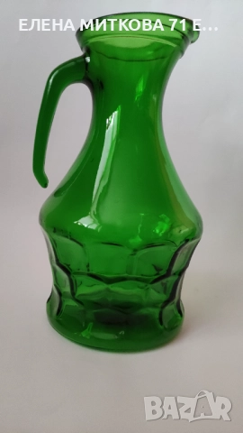 Масивен италиански сервиз от изумруденозелено стъкло, снимка 5 - Сервизи - 52777336