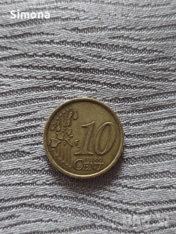 10 евроцента Италия 2002 г., снимка 2 - Нумизматика и бонистика - 53916064