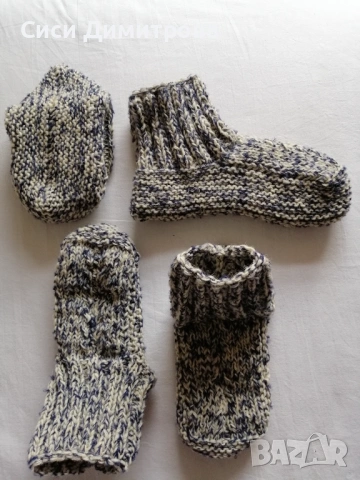 Вълнени чорапи, ръчно плетиво, 100 % вълна, снимка 13 - Други - 43871036