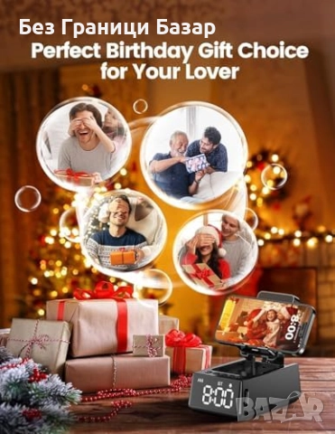 Нова Мъжка Bluetooth колонка с часовник и стойка за телефон, идеален подарък, снимка 2 - Друга електроника - 51682002