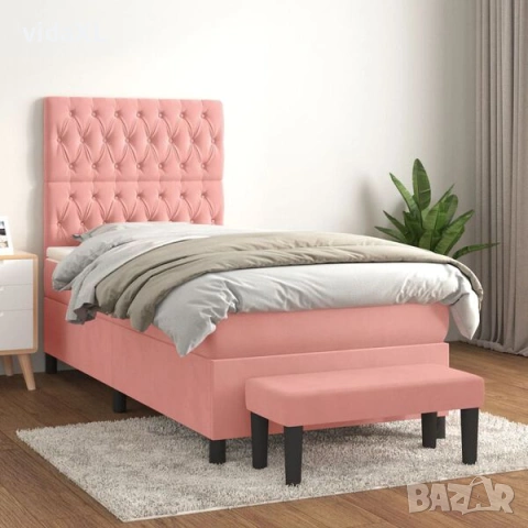 vidaXL Боксспринг легло с матрак（SKU:3138000）, снимка 2 - Спални и легла - 53363976