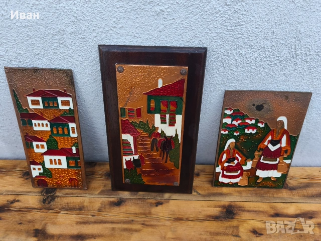 медно пано с емайл , снимка 4 - Пана - 53709387