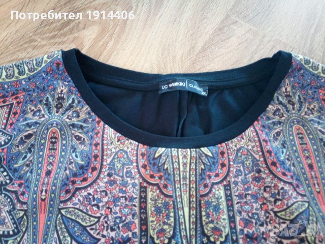 Дамска блуза, LC WAIKIKI  размер 2XL, лека ефирна материя, прекрасен принт, снимка 2 - Други - 46462091