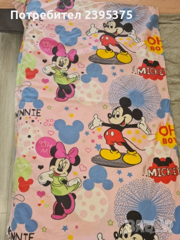 Спално бельо за момиче - Мики и Мини Маус, пиленца и слончета