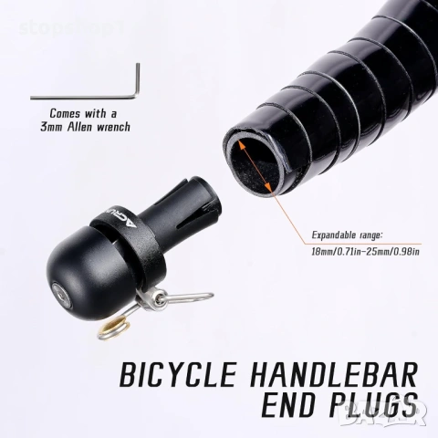 Звънец за кормило на велосипед - 80dB силен звънец от алуминиева сплав с тапа за шосейни и планински, снимка 5 - Части за велосипеди - 53862431