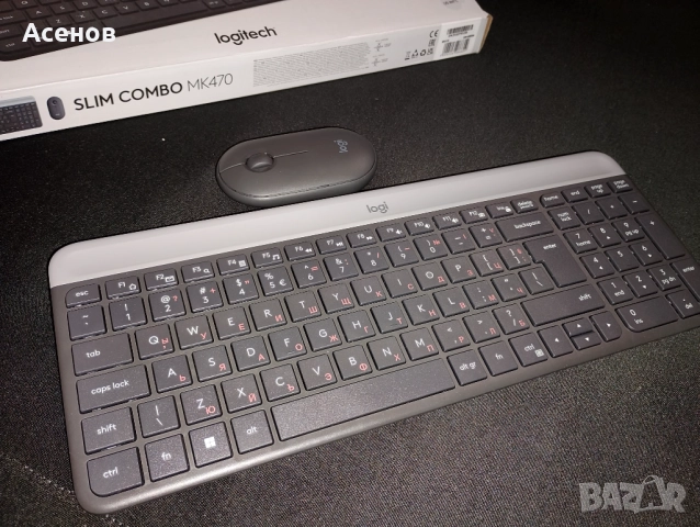 Безжичната клавиатура и мишка LOGITECH MK470, снимка 2 - Клавиатури и мишки - 52636615