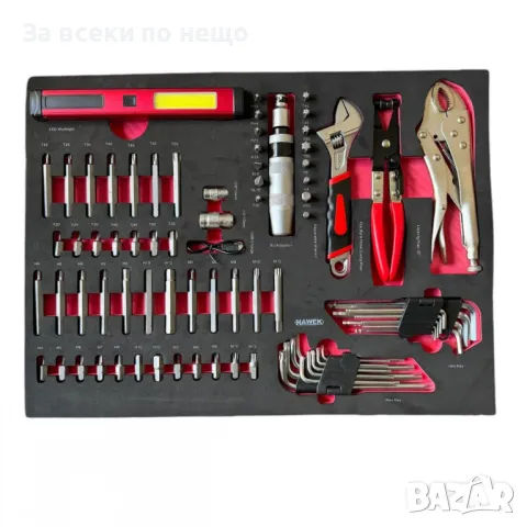 Шкаф с инструменти със 7 чекмеджета – 5 пълни, метален плот и отделение за закачане на инструменти H, снимка 9 - Аксесоари и консумативи - 50322678