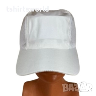 Нова изчистена дишаща шапка с козирка в бял цвят, шушляк, снимка 5 - Шапки - 51679121