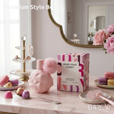 Дамски парфюм Mind Your Candy, 100 мл – Флорално-плодов аромат с нотки на маршмелоу и ванилия