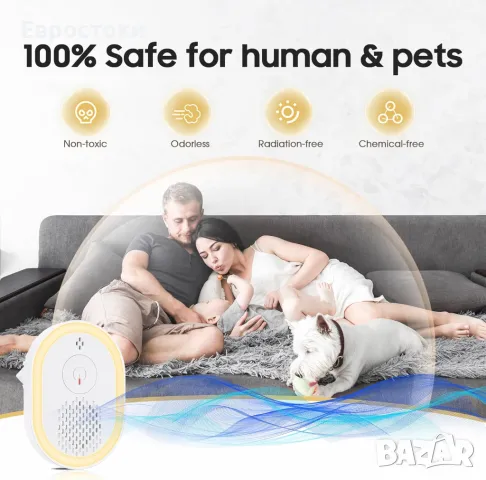 Ultrasonic  Комплект ултразвукови репеленти за вредители 6 бройки с 4 режима, за, репелент за насеко, снимка 2 - Други - 49786009