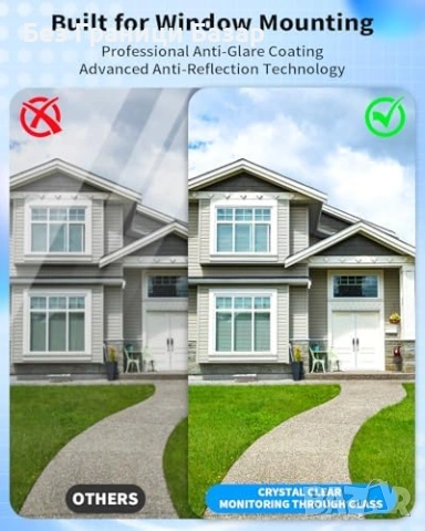 Нова Вътрешна камера през прозорец 2K AI сирена нощно виждане охрана дом, снимка 3 - IP камери - 54206529