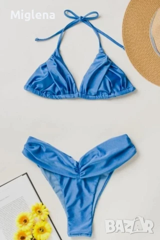 Дамски бански в синьо, снимка 3 - Бански костюми - 40658617
