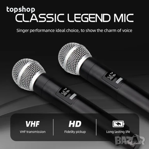 НОВА безжична микрофонна система с 4 / четири микрофона Debra Audio VM304 VHF, XLR интерфейс, снимка 6 - Микрофони - 50553799