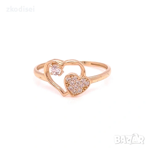 Златен дамски пръстен 1,13гр. 14кр. проба:585 размер:55 модел:38822-5