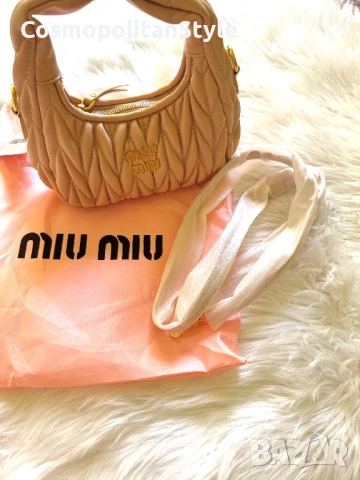 Нова дамска чанта от естествена кожа Miu Miu, снимка 2 - Чанти - 51126253