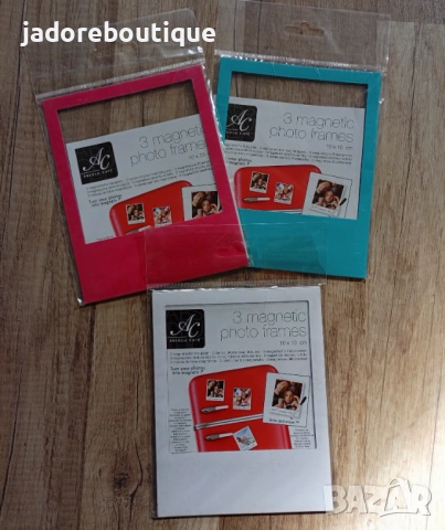 Магнитни фото рамки 3 броя/ к-кт Рамки за снимки за хладилник 