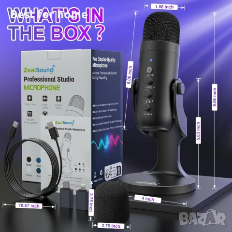 Plug&Play геймърски микрофони за PS 4 и 5. с изход за слушалки и контрол на силата на звука, снимка 7 - Аксесоари - 51561818