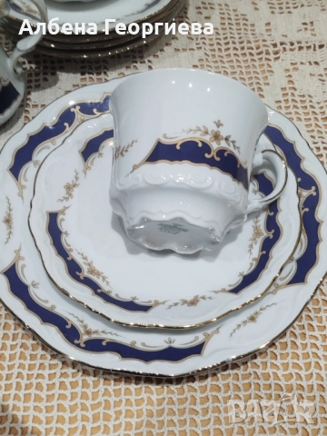 Баварски порцелнов сервиз за кафе MITTERTEICH BAVARIA 🍵🌹, снимка 13 - Сервизи - 52592542
