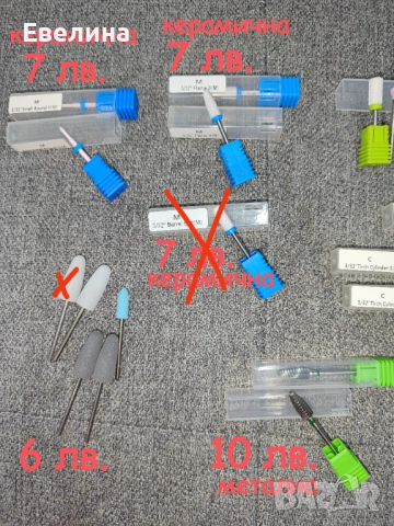 Фреза за нокти керамична, метална, карбидна, безопасна