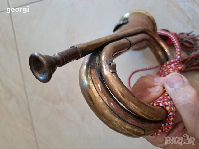 английска военна медна тръба, снимка 8 - Антикварни и старинни предмети - 51088679