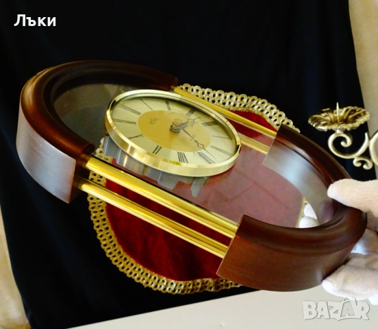 Немски стенен часовник Royal,позлата. , снимка 2 - Антикварни и старинни предмети - 54283260