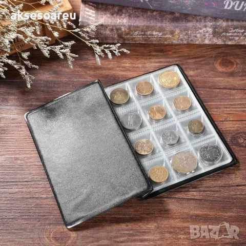 Кожен албум книга за монети 10 страници 120 джоба за жетони Възпоменателни монети, медальони Значки , снимка 12 - Нумизматика и бонистика - 53769899