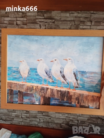 Картина с дървена рамка., снимка 2 - Картини - 52879540