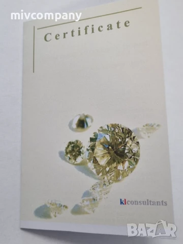 Златен пръстен с диаманти  1.78гр.18К(бяло злато)+сертификат, снимка 8 - Пръстени - 51357986