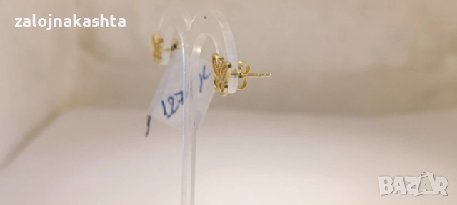 Нови-Златни обеци-1,20гр/14кр, снимка 5 - Обеци - 52722739