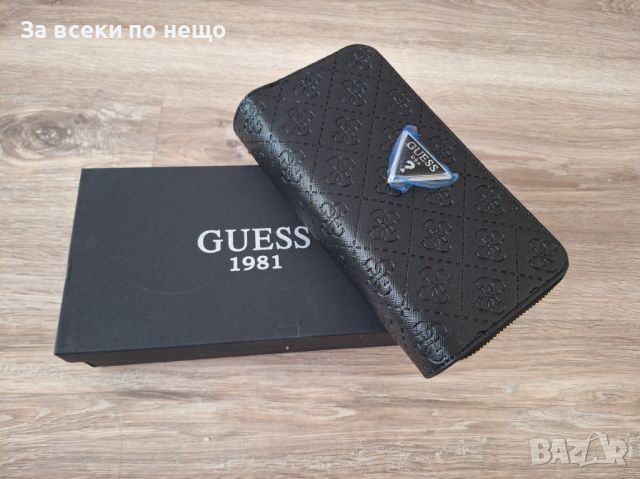 Черно портмоне с два ципа Guess, снимка 6 - Портфейли, портмонета - 45300586