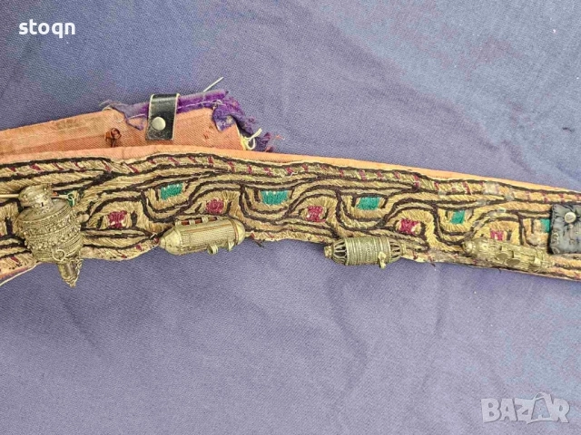 Стар османски колан със сребърни(сачанени) елементи, снимка 3 - Други ценни предмети - 52510456