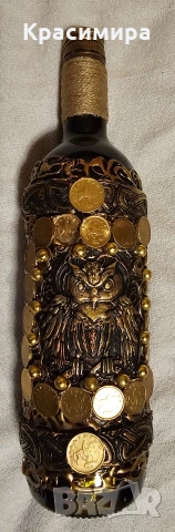 Арт бутилка "Чрез мъдрост към богатство"