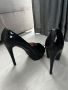 Дамски черни високи обувки на висок ток, 38 номер, снимка 5