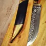 Ловен масивен нож, с дръжка от биволски рог Нов!, снимка 2