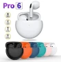 Безжични слушалки Pro 6, IPX4 водоустойчив, зареждаща се кутия , снимка 1