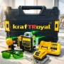 Лазерен нивелир Kraft Royal, самонивелиращ, 4D, дистнационно, жълт, 5V, снимка 12