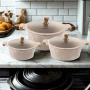 Готварски комплект касероли PEARL SERIES Lexical – Лукс, ефективност и стил в кухнята, снимка 4