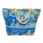 Елегантна плажна чанта с морски дизайн, снимка 1
