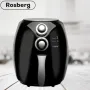 Фритюрник AirFryer Rosberg Premium RP51980C, 1600W, 3л., Горещ въздух, Таймер, до 200°C, Черен, снимка 2