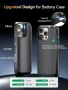 NEWDERY Калъф с батерия за iPhone 15 pro и 16 Pro 6.3” 5000mAh, CarPlay, кабелни слушалки, черен, снимка 5