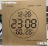 LED стенен часовник DS-3813L с време, седмица, температура, влажност+дистанционно, снимка 3