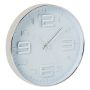 Стенен часовник Liberta, ПВЦ, Сребрист, Бял, 30см, снимка 1 - Стенни часовници - 45701418