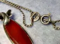 ПРЕЛЕСТНО СРЕБЪРНО КОЛИЕ ВЕРИЖКА със СКЪПОЦЕНЕН СРЕБЪРЕН ПЕНДАНТ СРЕБРО 925 с ШЛИФОВАН КАРНЕОЛ 40602, снимка 10