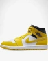NIKE Jordan 1 Mid Shoes White/Yellow, снимка 1