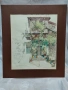 Стар  акварел с паспарту ,смесена техника на Вл.Мански само акварела е с размери 38/45 см., снимка 1